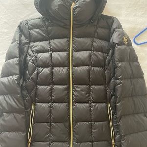 BLACK MICHAEL KORS HODDED JACKET